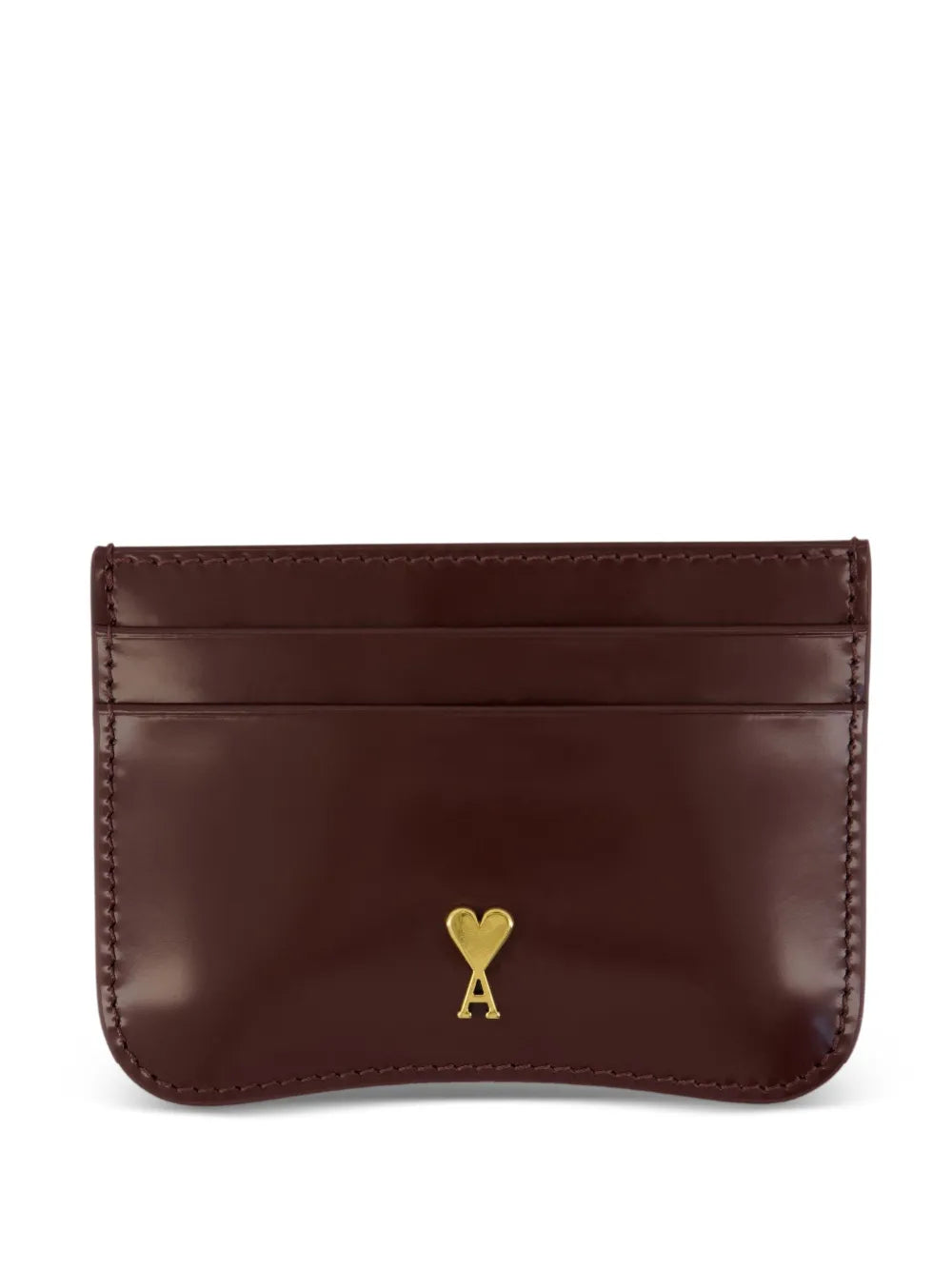 AMI Paris  Paris Paris heart logo leather cardholder