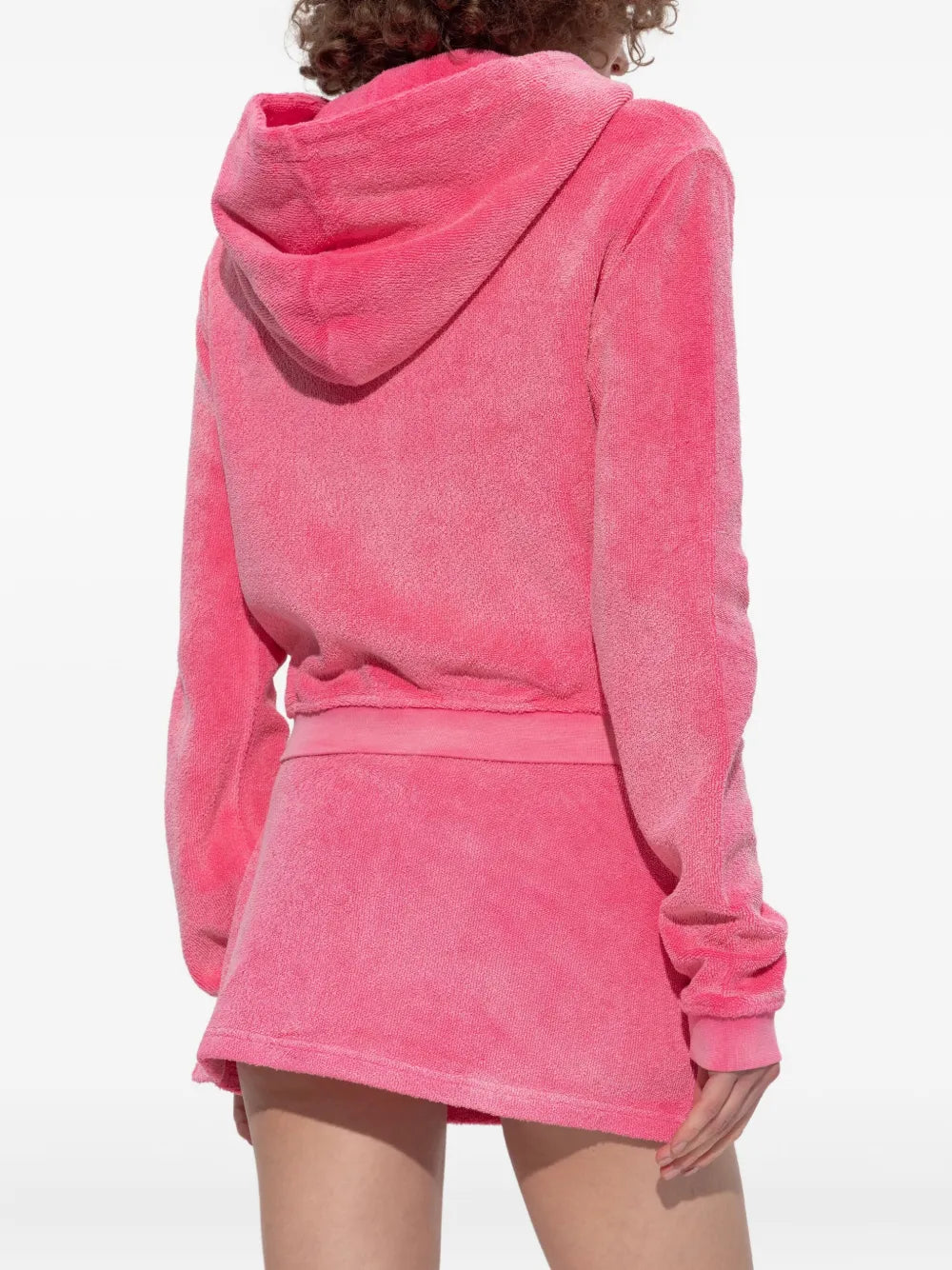 Alexander Wang  leaf-embroidered hooded zip-up top