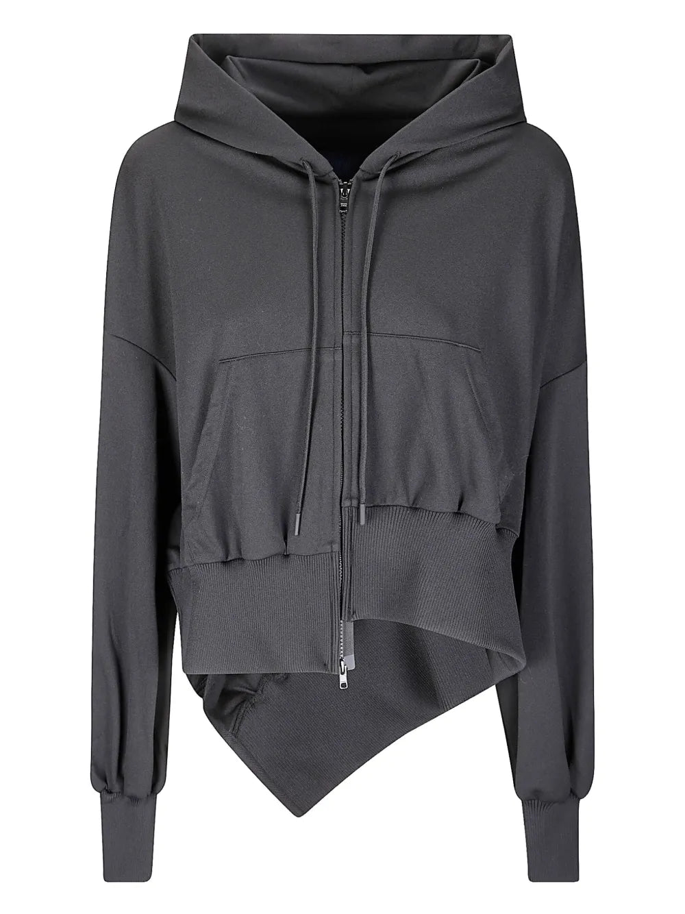 Yohji Yamamoto  Unbalanced zip-up hoodie