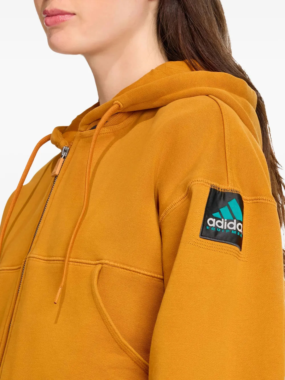 adidas zip-up logo-patch hoodie - Image 4