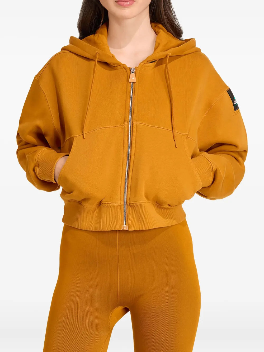 adidas zip-up logo-patch hoodie - Image 2