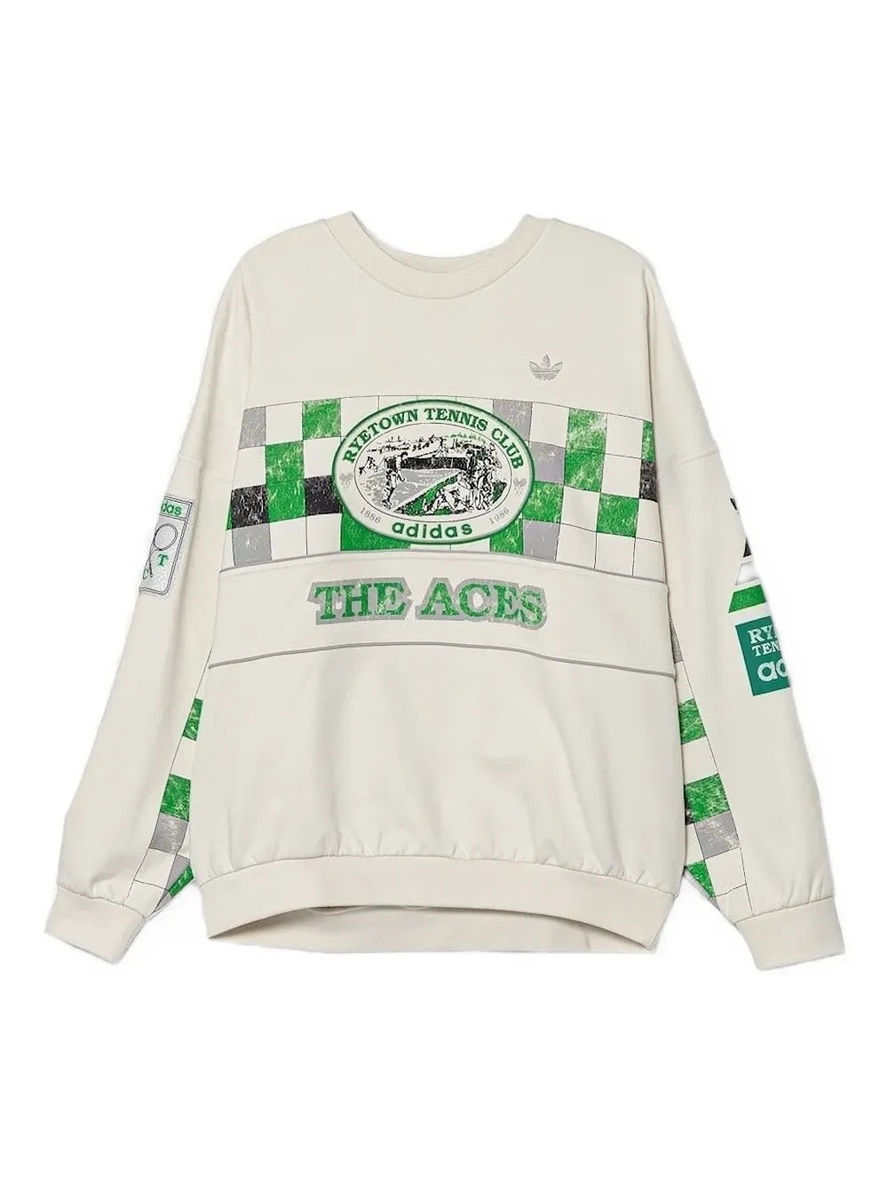 adidas  checkers-print sweatshirt