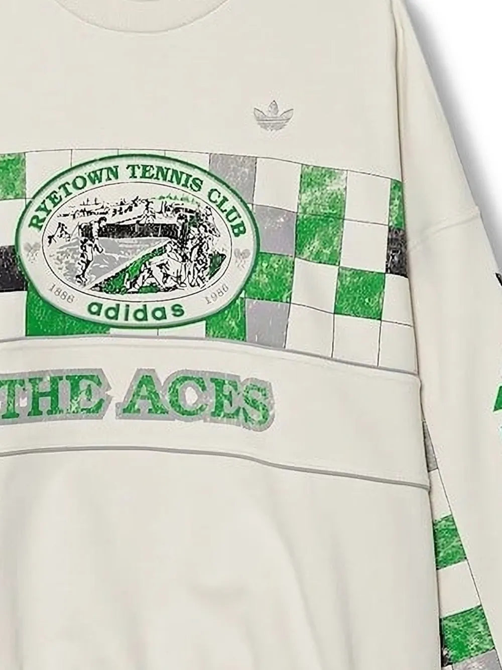adidas  checkers-print sweatshirt