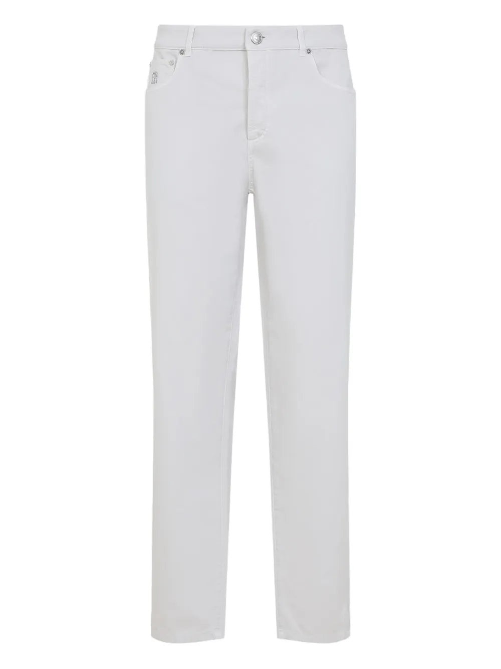 Brunello Cucinelli  logo-patch straight-leg jeans