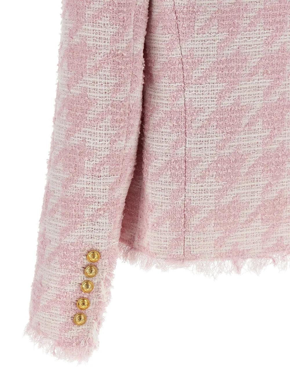 Balmain  tweed frayed-edge blazer