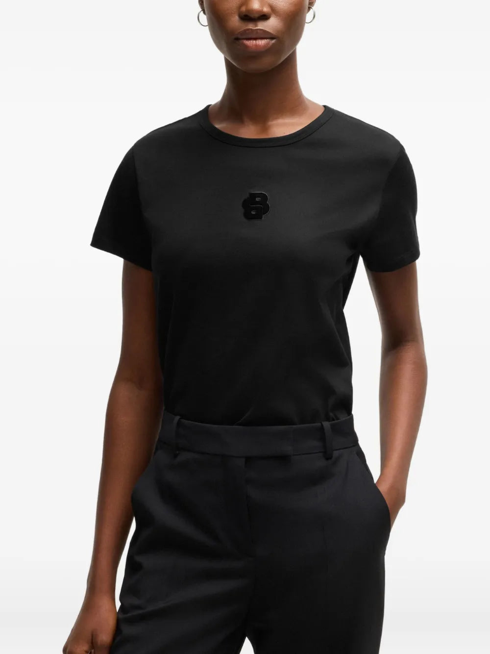 BOSS  logo-detail cotton T-shirt