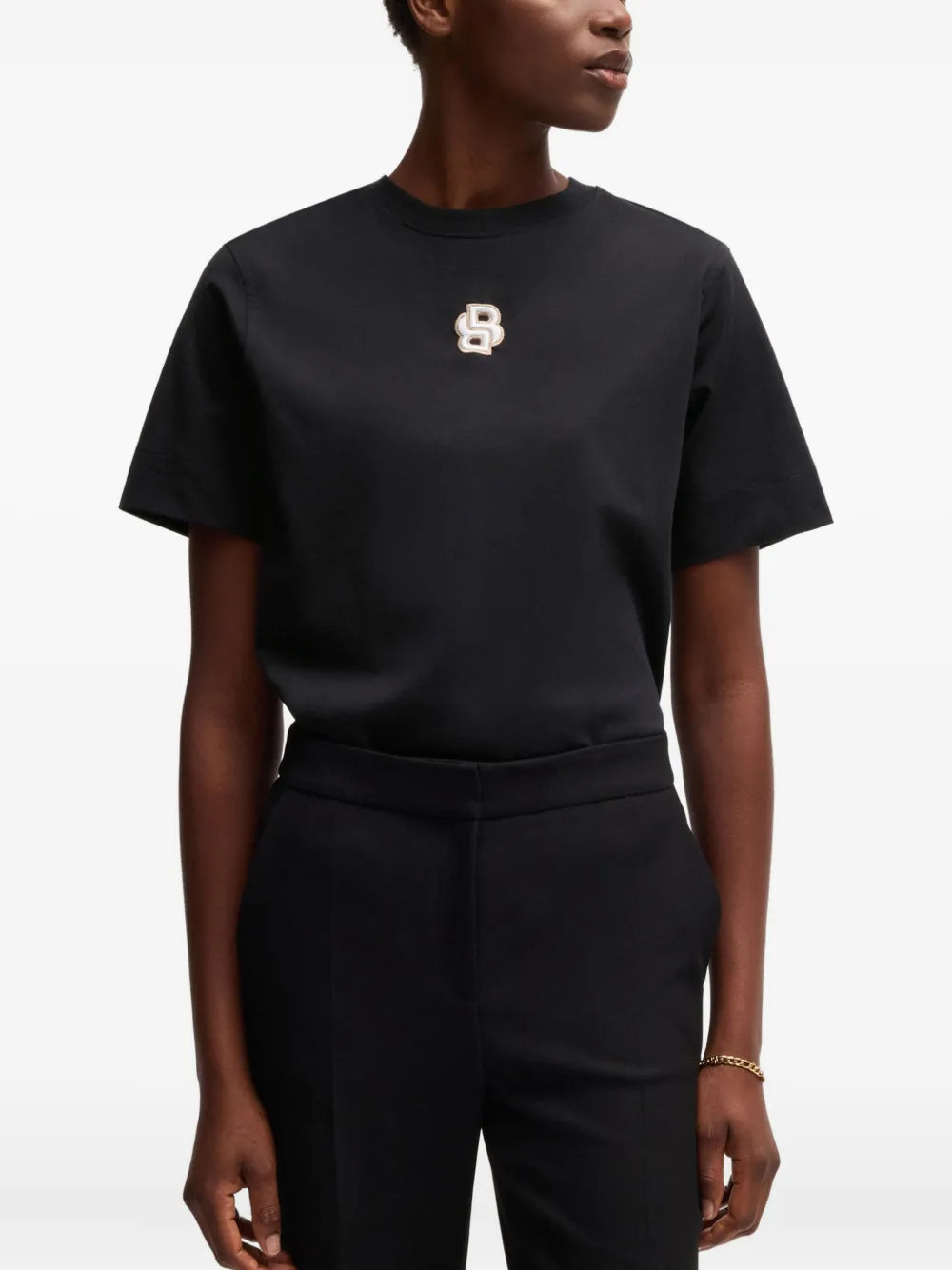 BOSS  logo-embroidered short-sleeve T-shirt