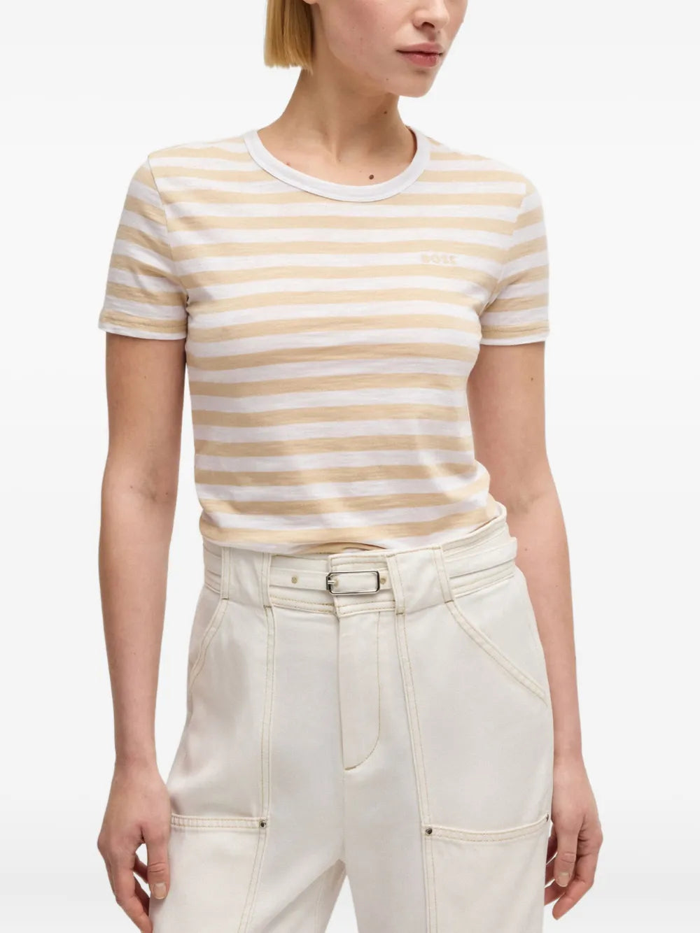 BOSS striped short-sleeve T-shirt