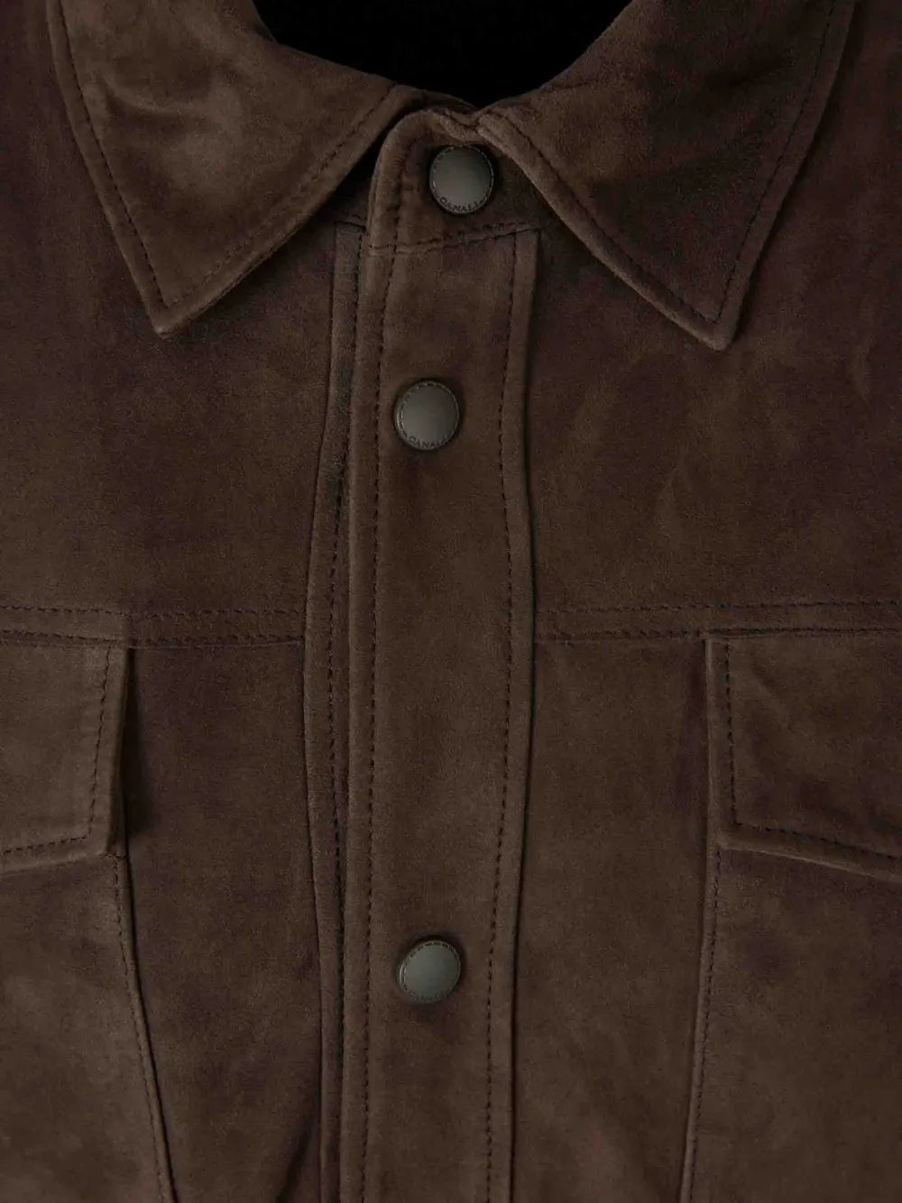 Canali suede button-fastening shirt jacket