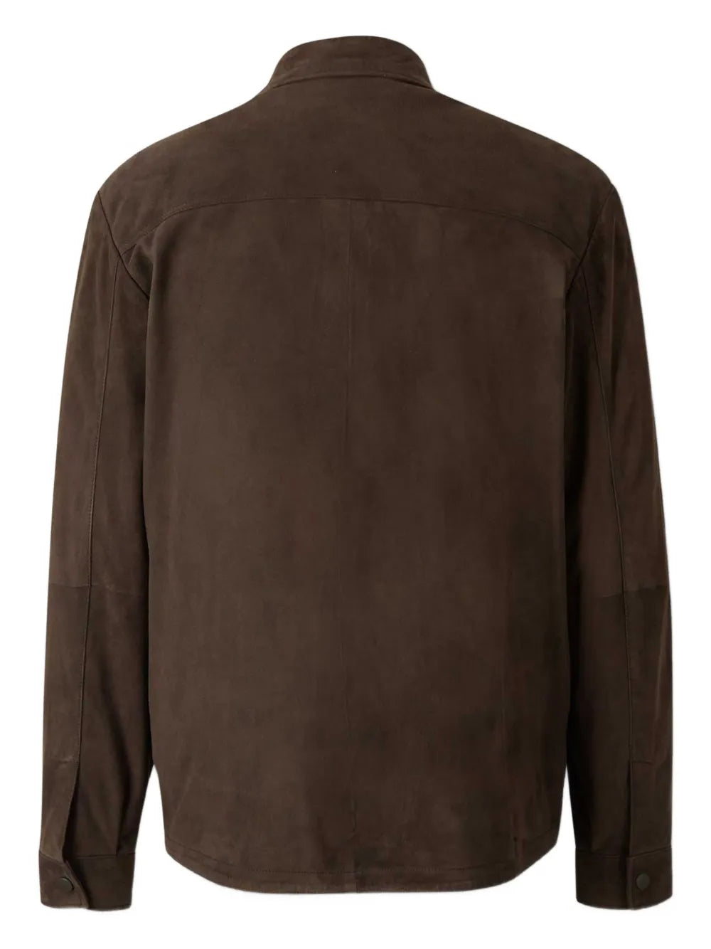 Canali suede button-fastening shirt jacket