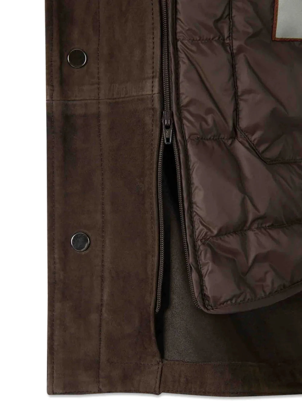 Canali suede button-fastening shirt jacket