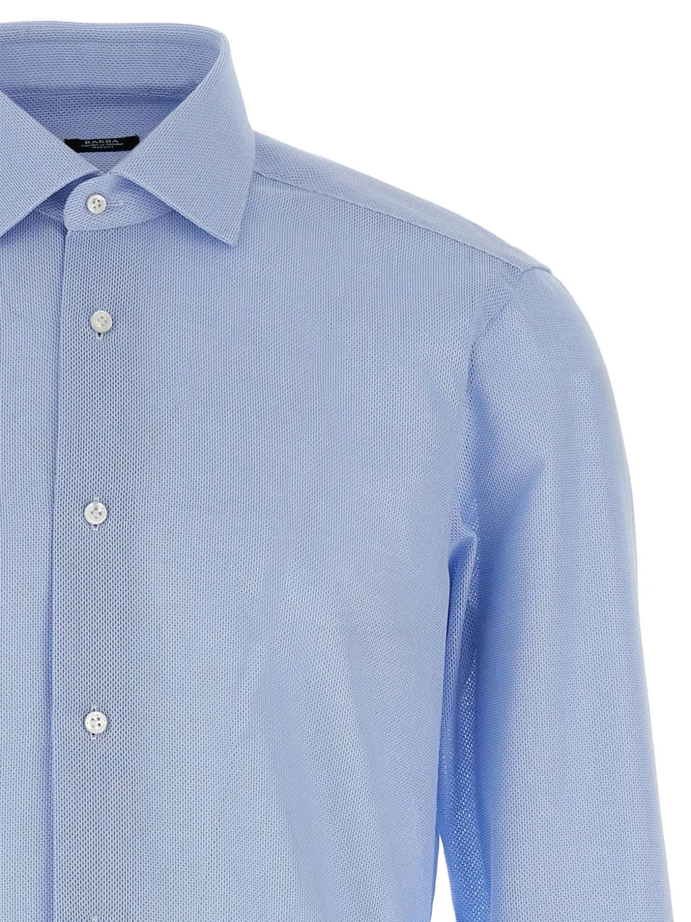 Barba  honeycomb-pattern cotton shirt