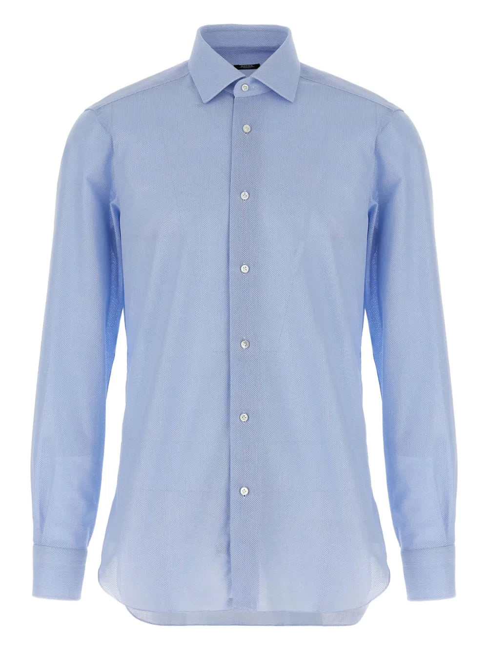 Barba  honeycomb-pattern cotton shirt