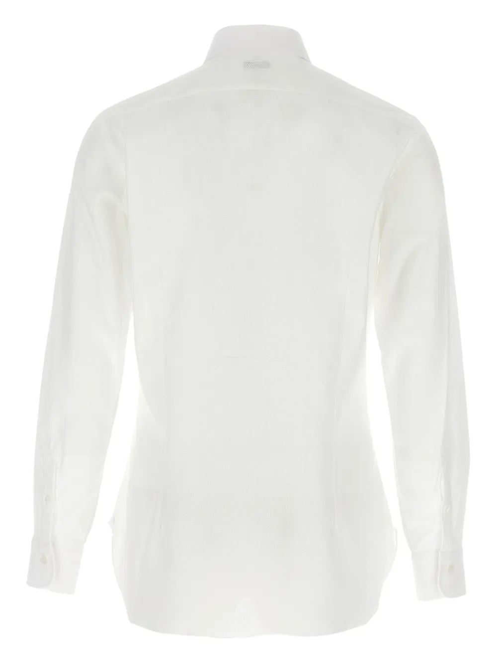 Barba  honeycomb-pattern cotton shirt
