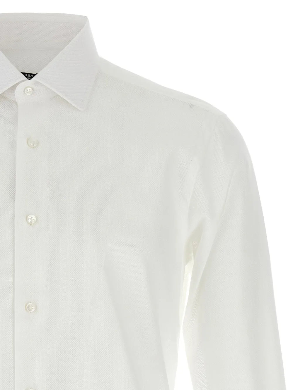 Barba  honeycomb-pattern cotton shirt