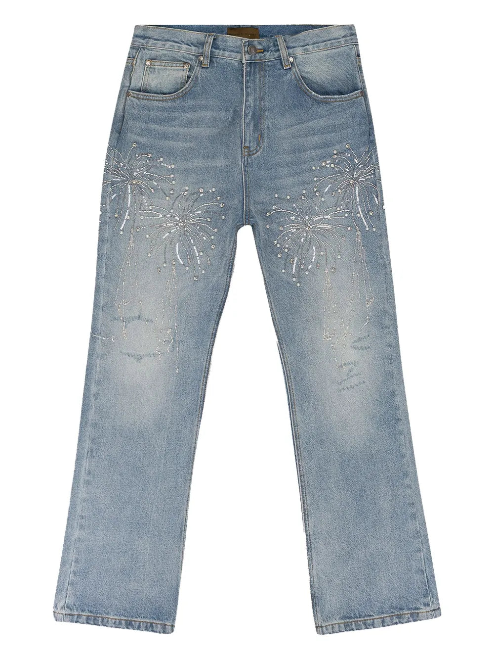 BIRTH OF ROYAL CHILD  beaded-fireworks jeans