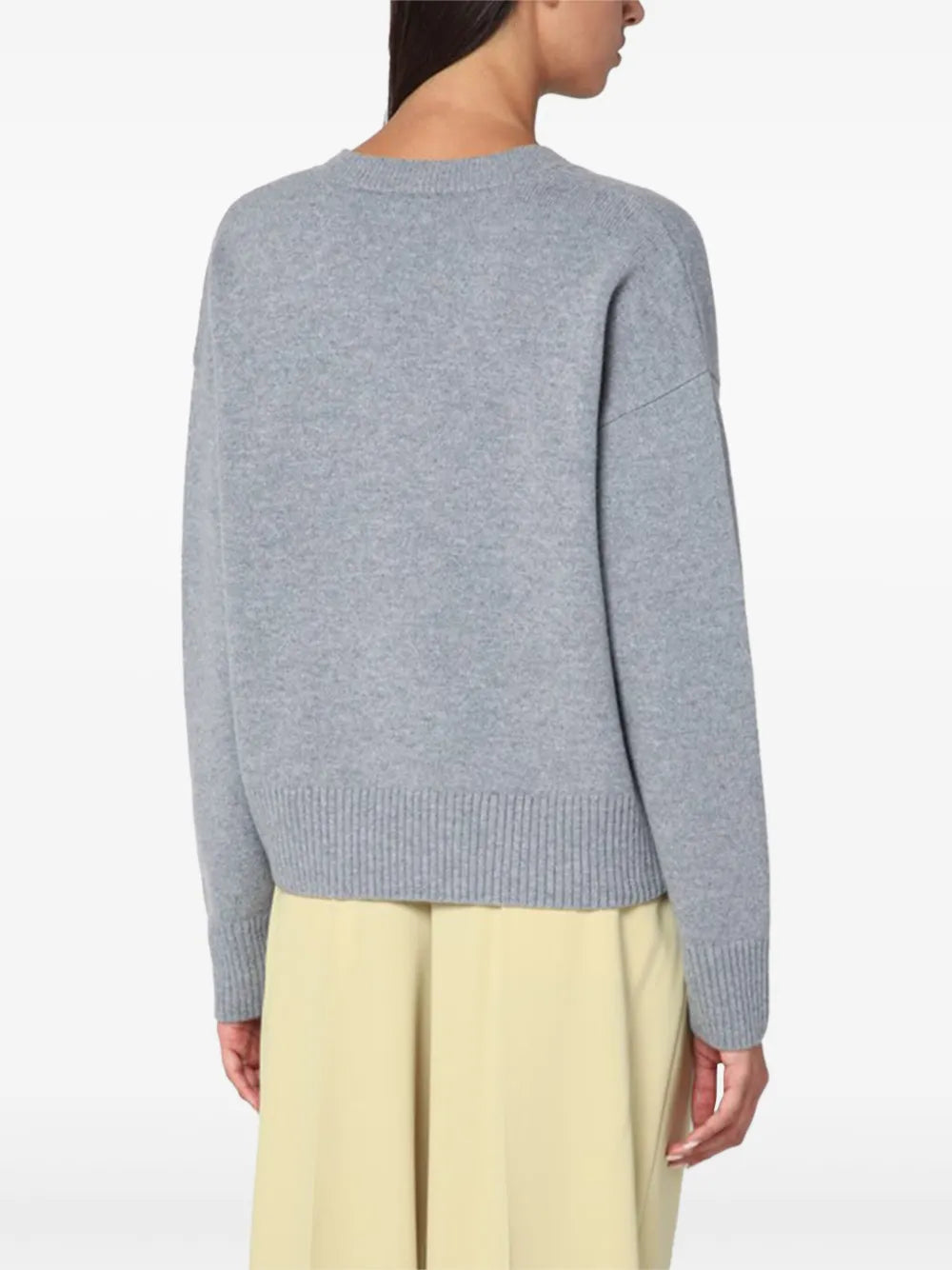 AMI Paris logo-embroidered V-neck sweater