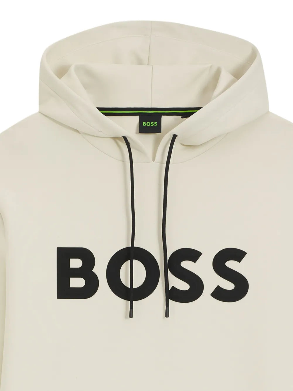 BOSS  logo-print drawstring-fastening hoodie