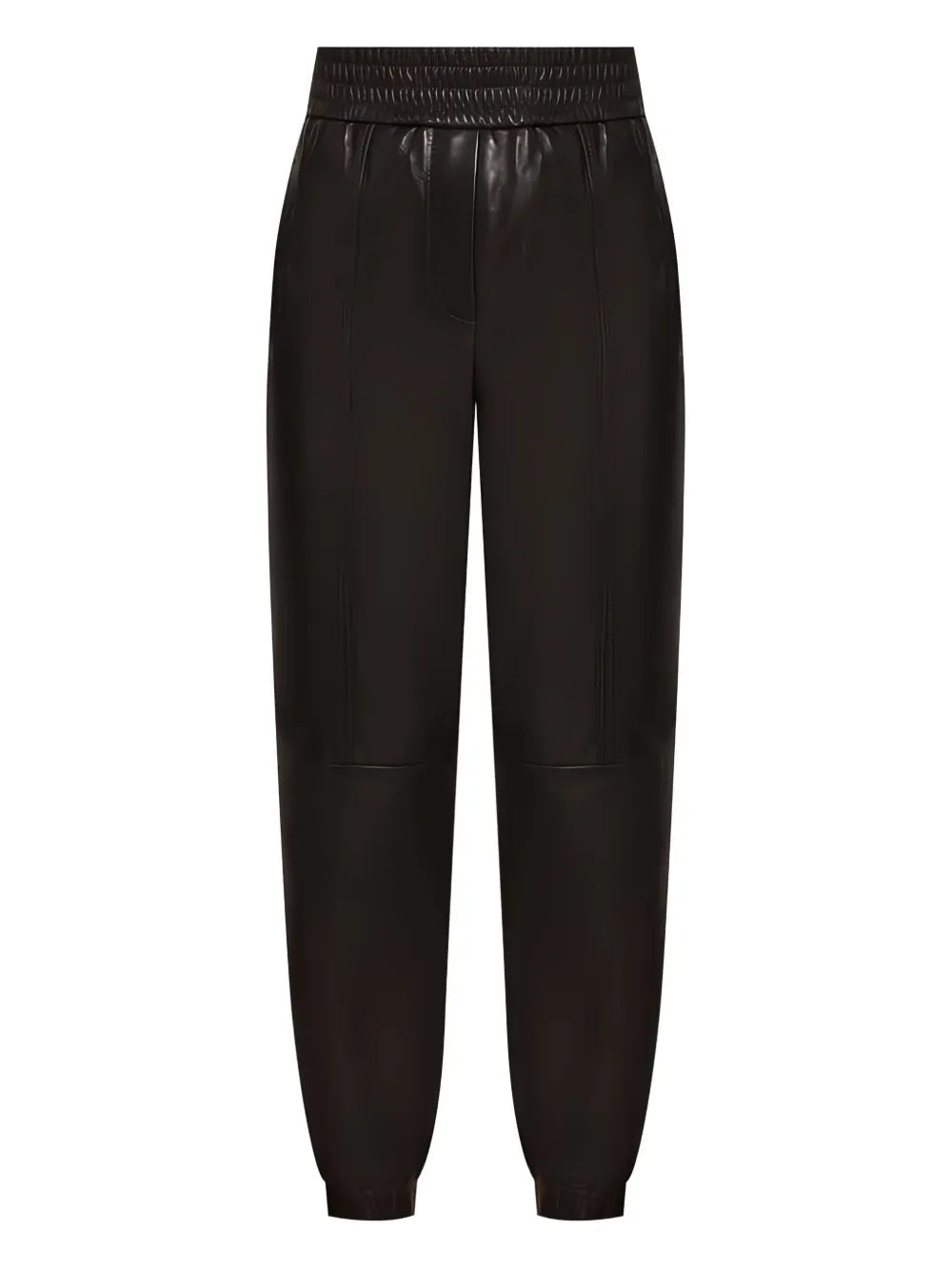 Brunello Cucinelli  elasticated leather tapered trousers
