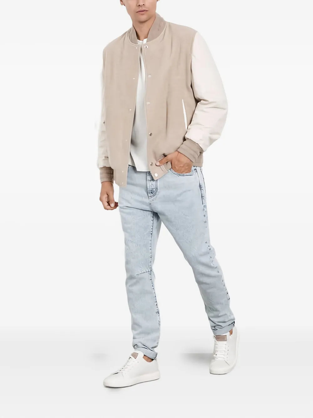 Brunello Cucinelli  acid-wash slim-fit jeans