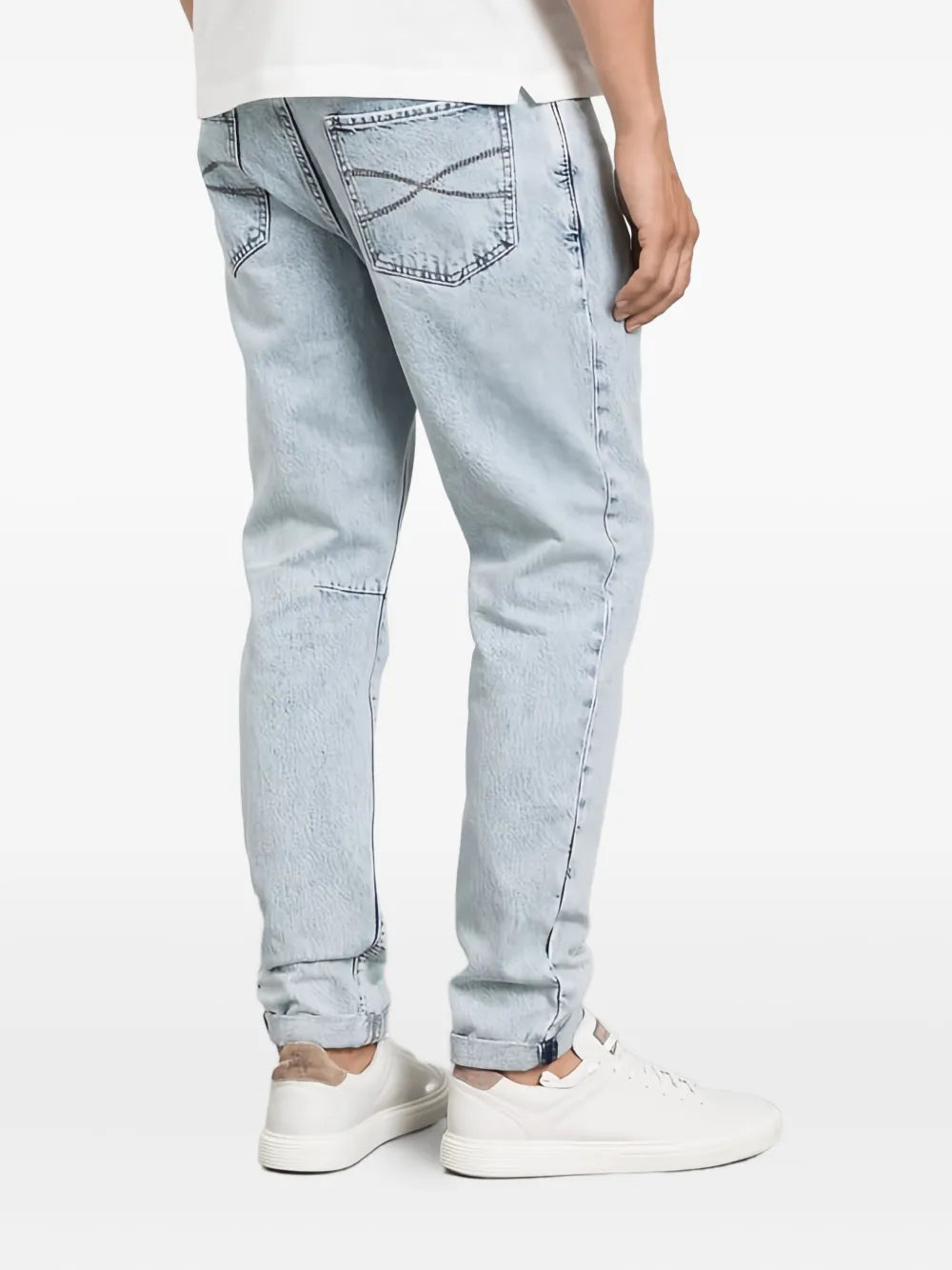 Brunello Cucinelli  acid-wash slim-fit jeans