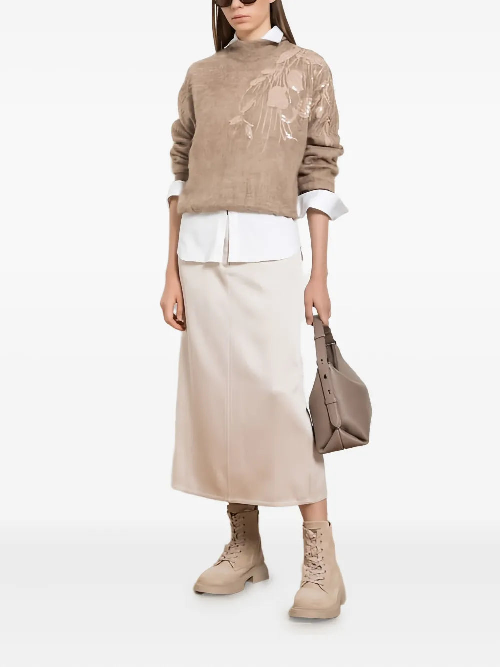Brunello Cucinelli  pocket-detail midi skirt