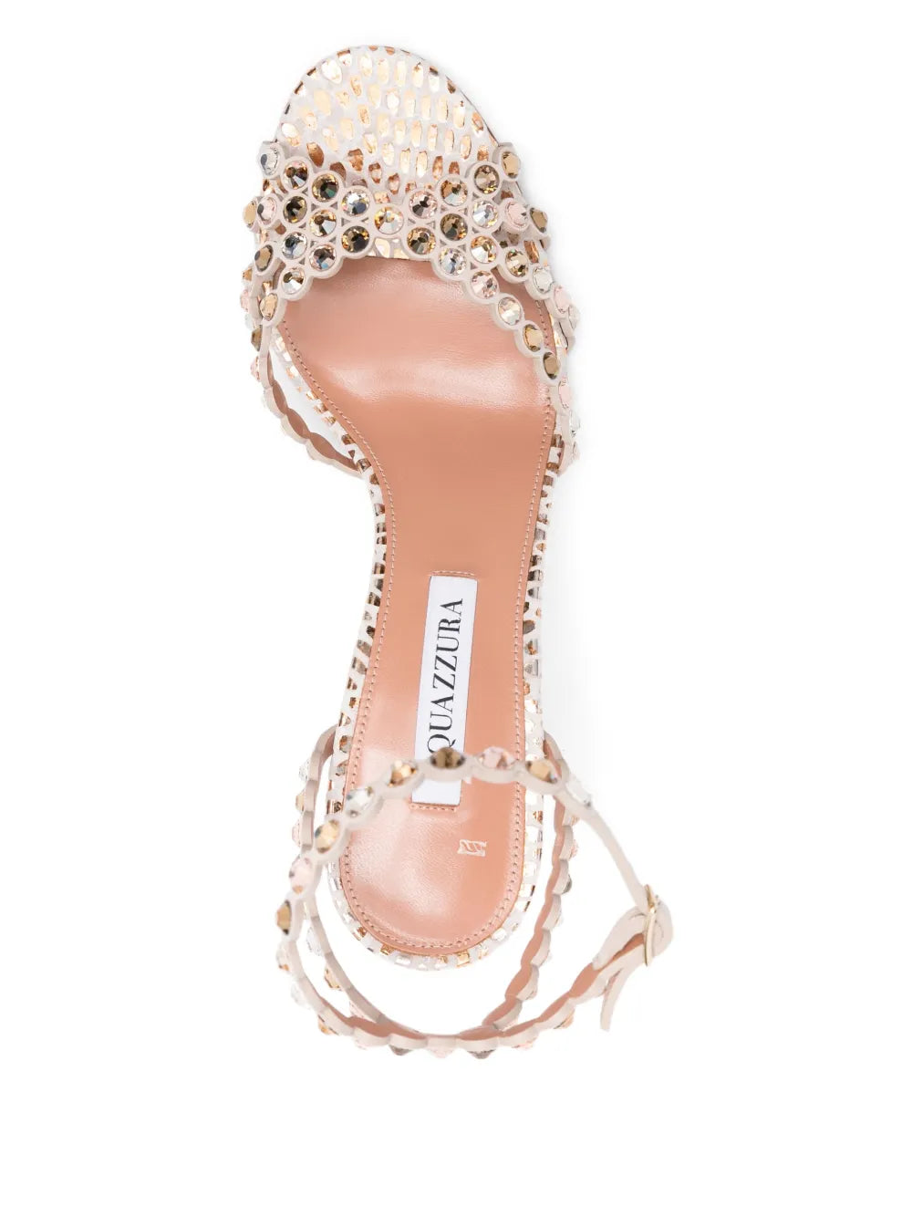 Aquazzura  90mm Tequila embellished scalloped-edge sandals