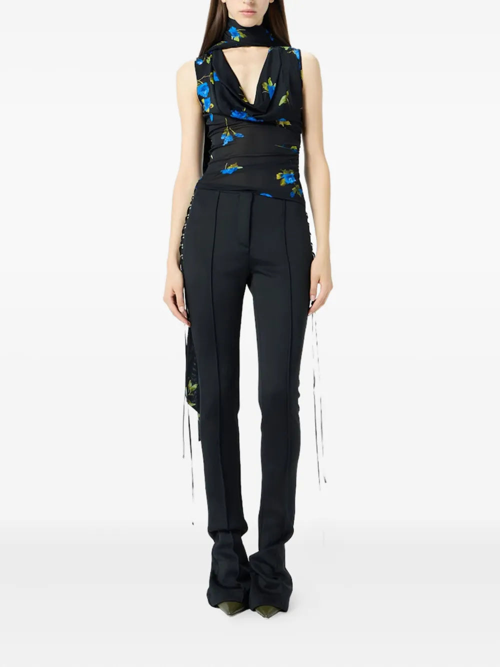 Blumarine V-neck floral top