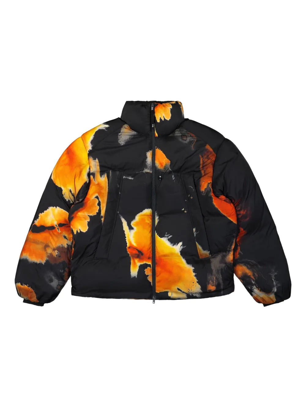 Y-3 abstract-print puffer jacket