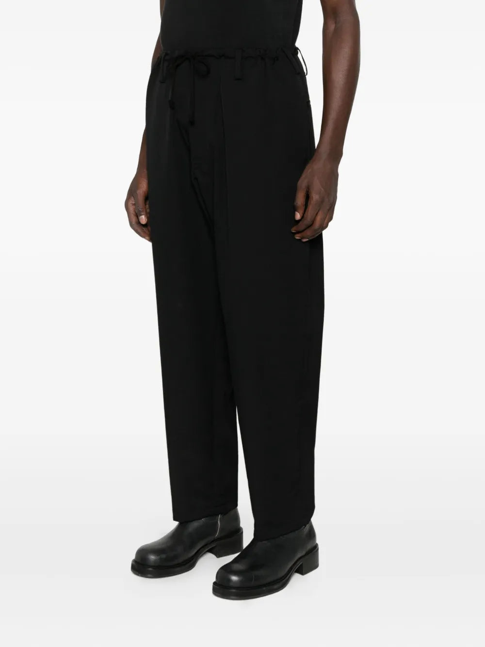 Yohji Yamamoto  drawstring-waist wool trousers