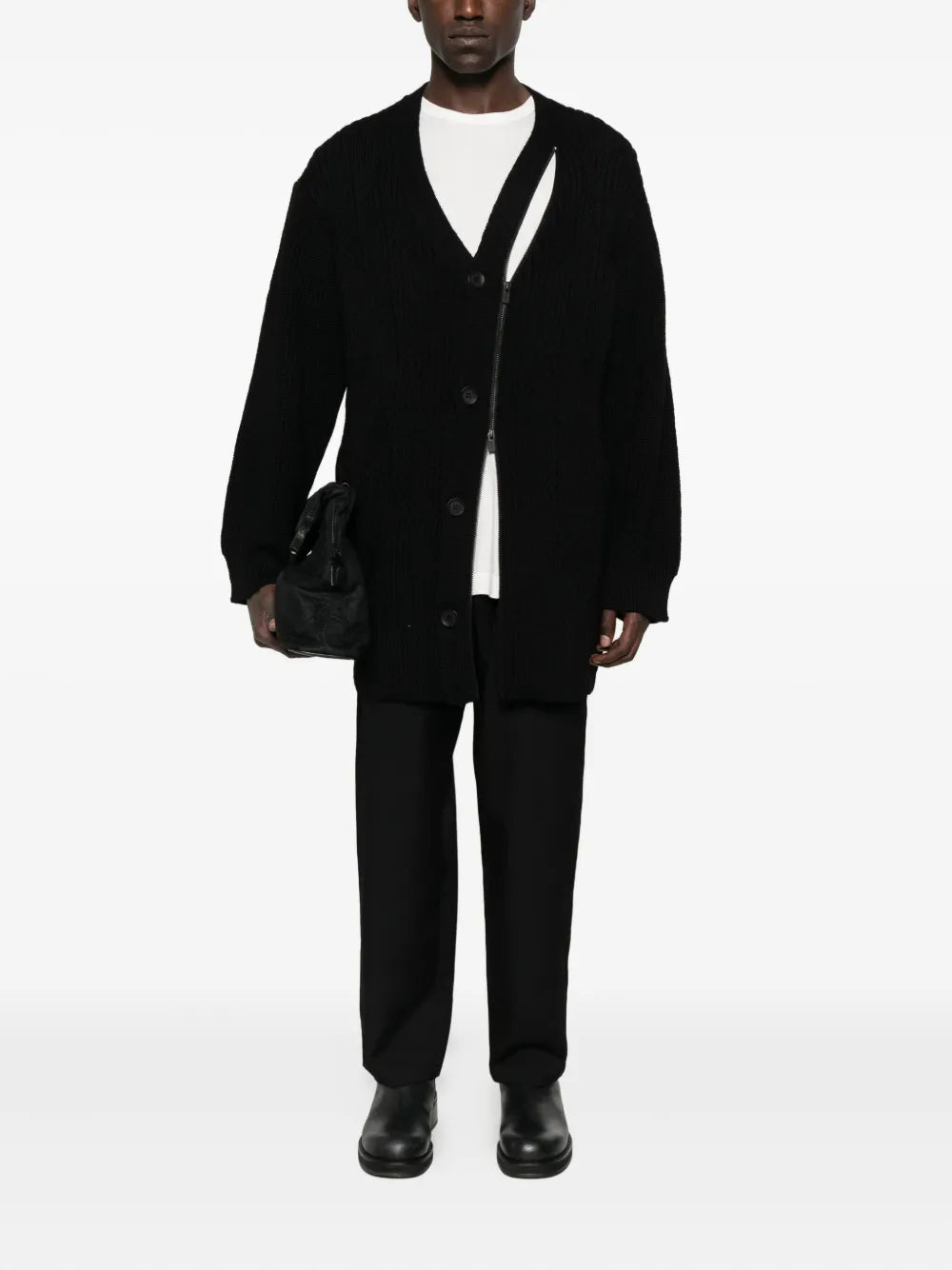 Yohji Yamamoto  drawstring-waist wool trousers