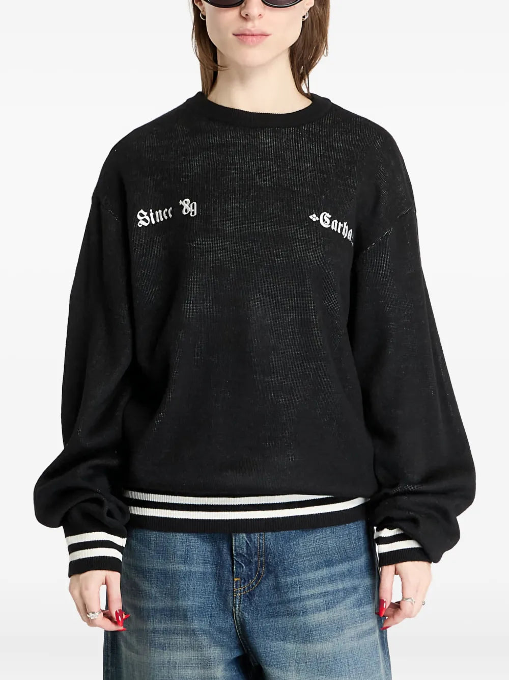 Carhartt WIP  embroidered logo knit sweater