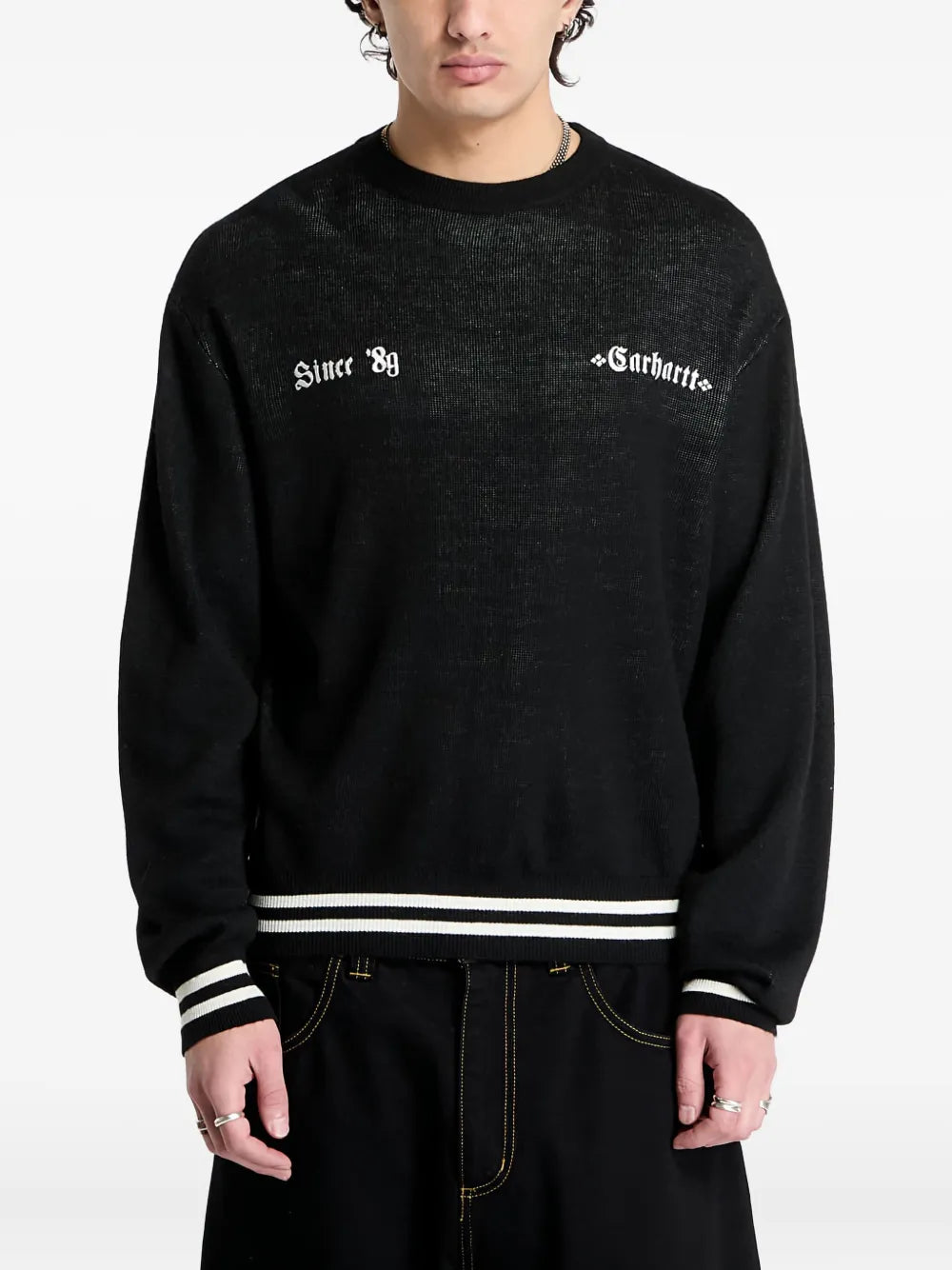 Carhartt WIP  embroidered logo knit sweater