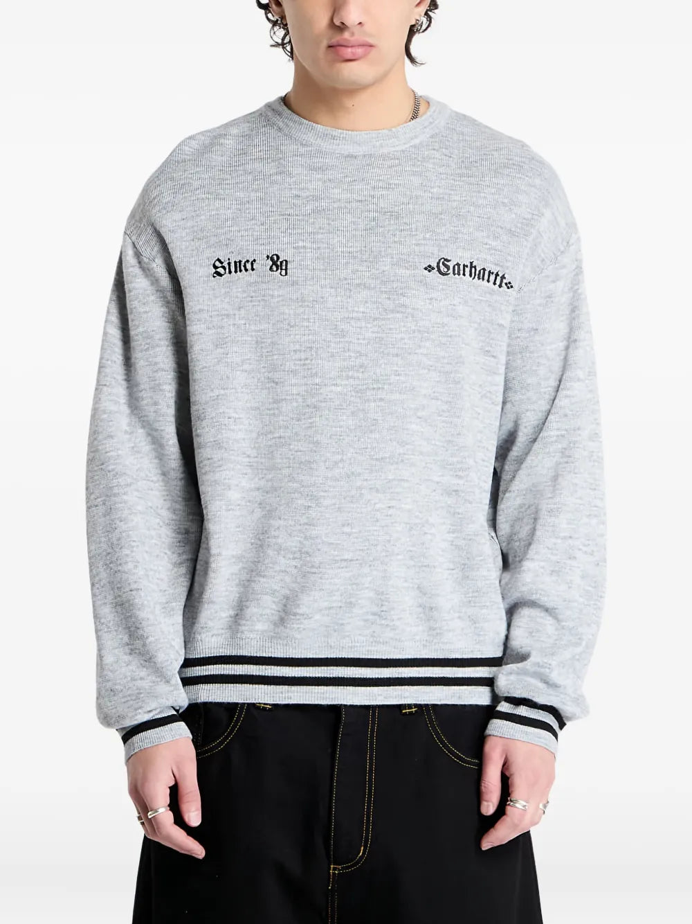 Carhartt WIP  embroidered ribbed-cuff sweater