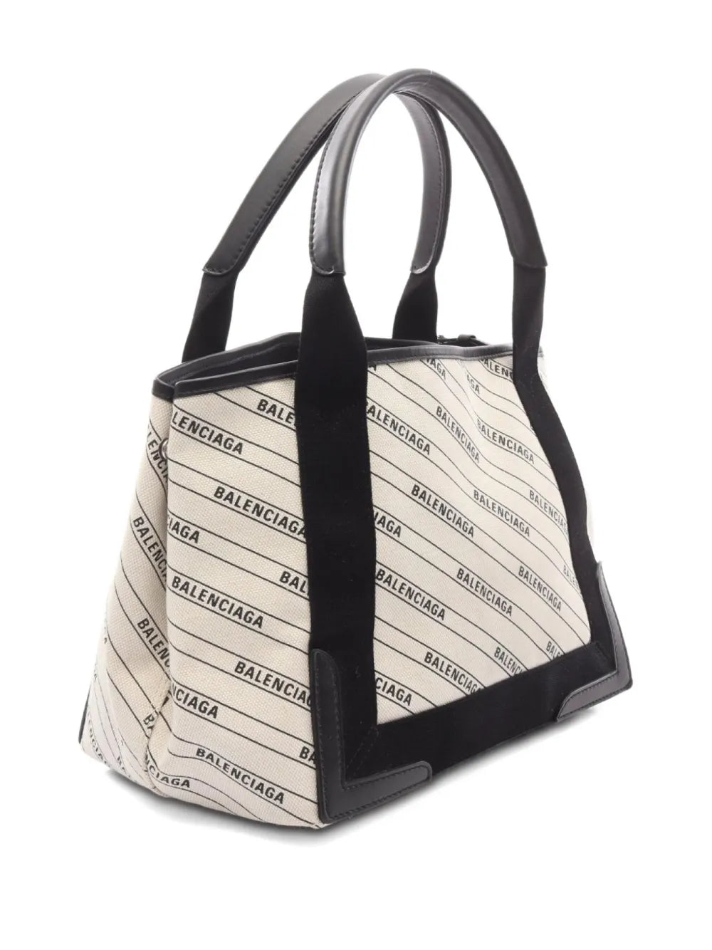 Balenciaga 2010s logo-print striped handbag