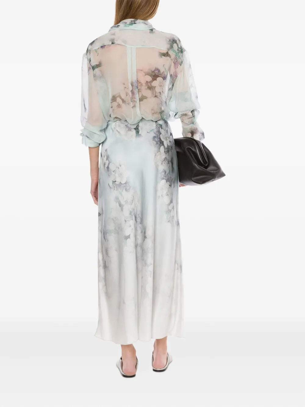 Alberta Ferretti  floral-print midi skirt