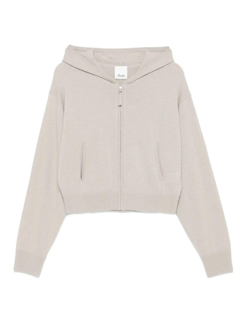 Allude  hooded zip-up cardigan