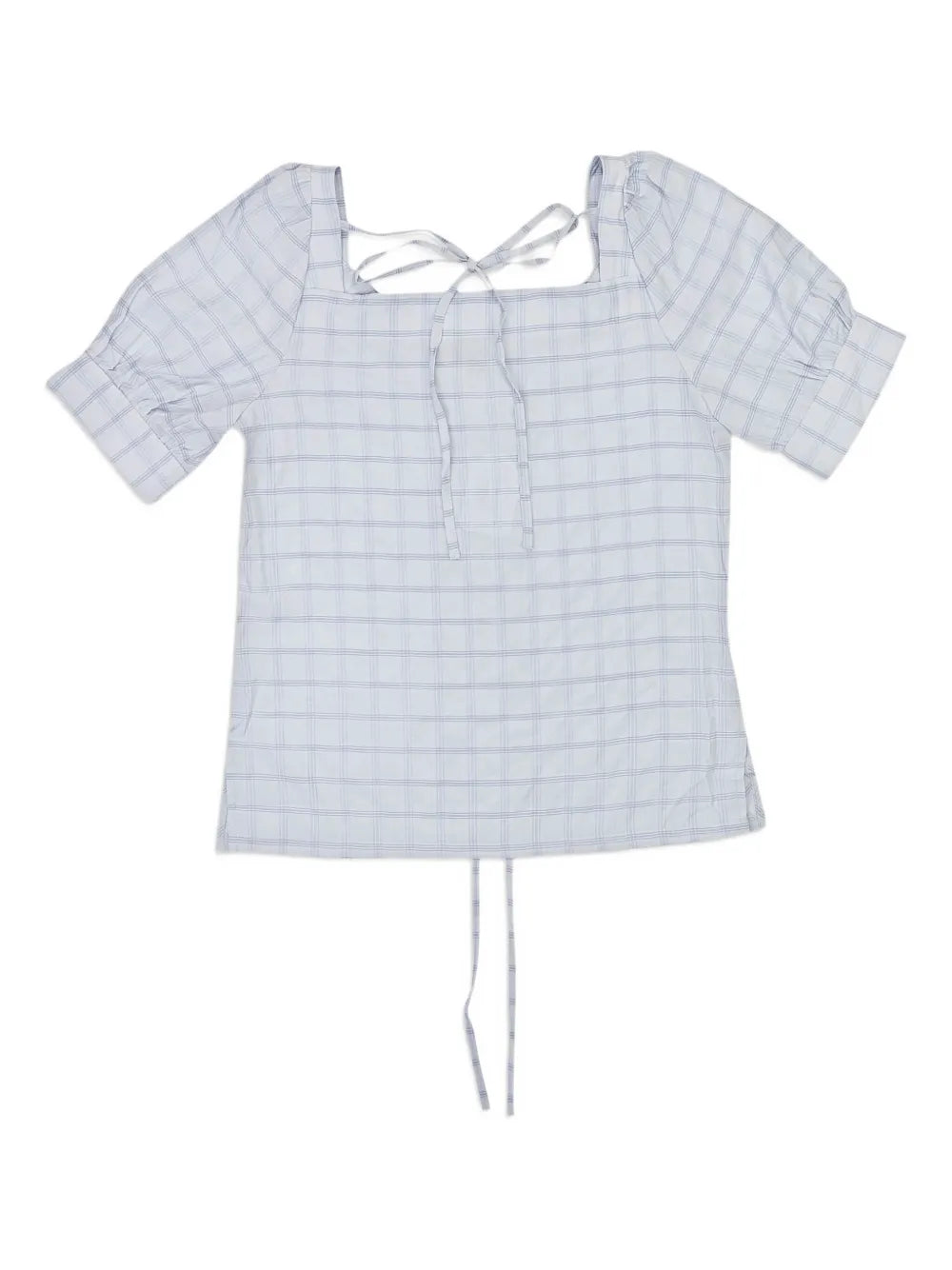 Callipygian checked blouse