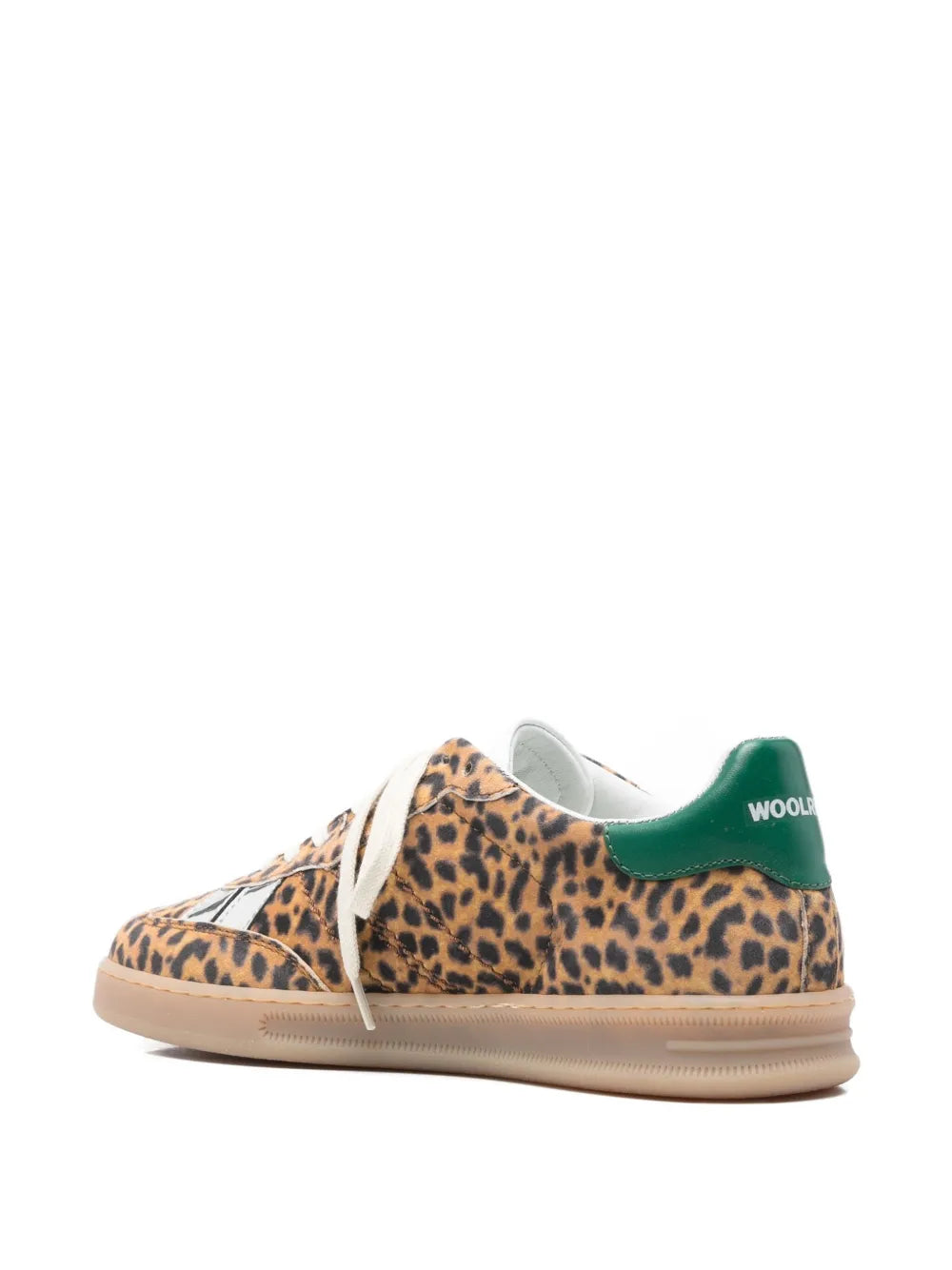 Woolrich leopard-print stripe trainers