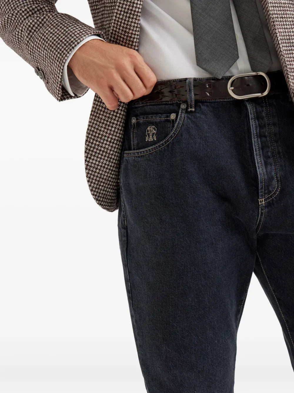Brunello Cucinelli Leisure five-pocket logo jeans
