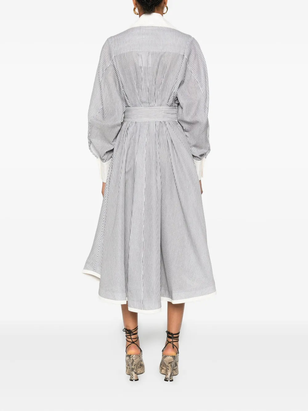 ZIMMERMANN  striped belted shirt dress
