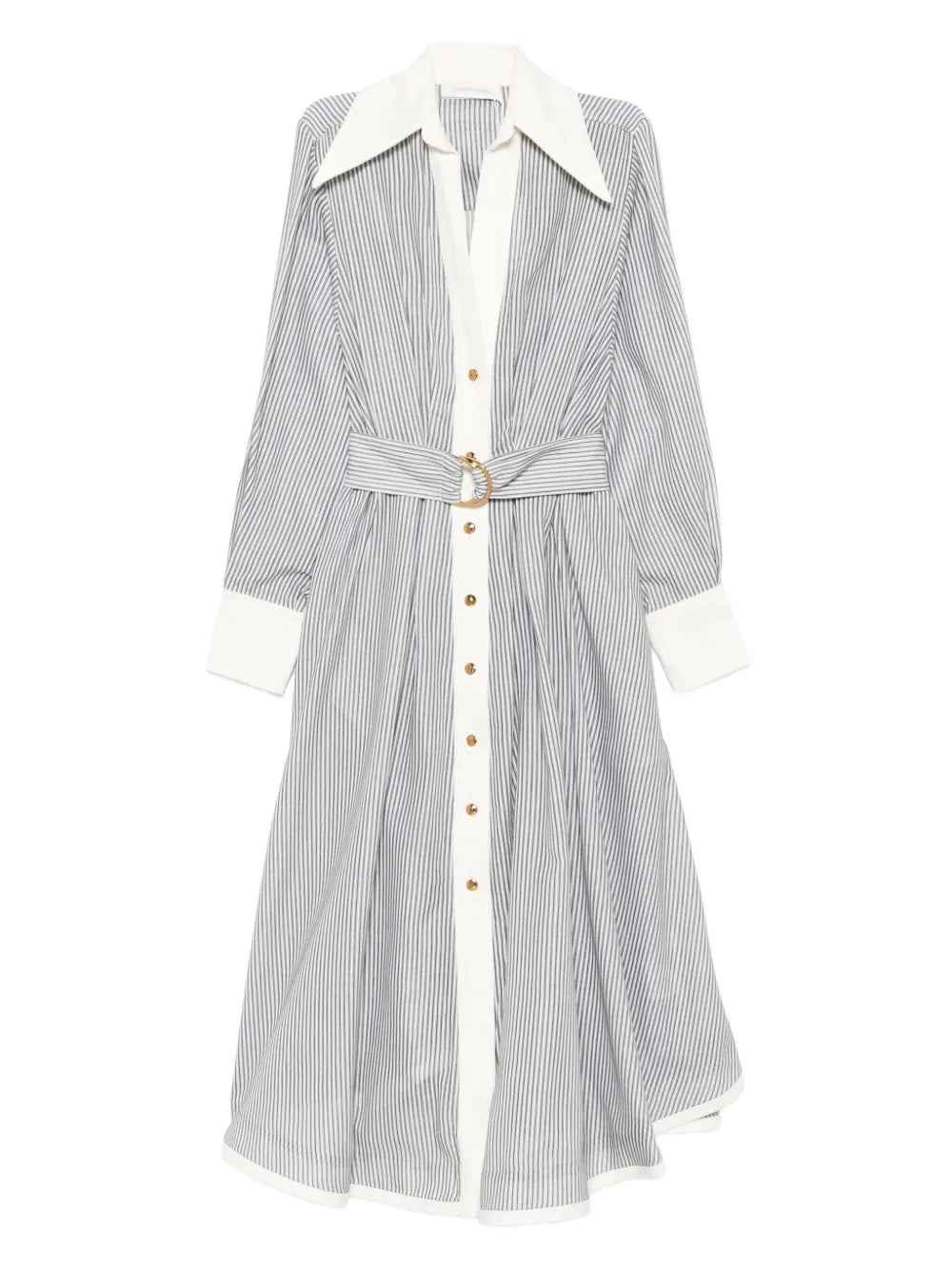 ZIMMERMANN  striped belted shirt dress