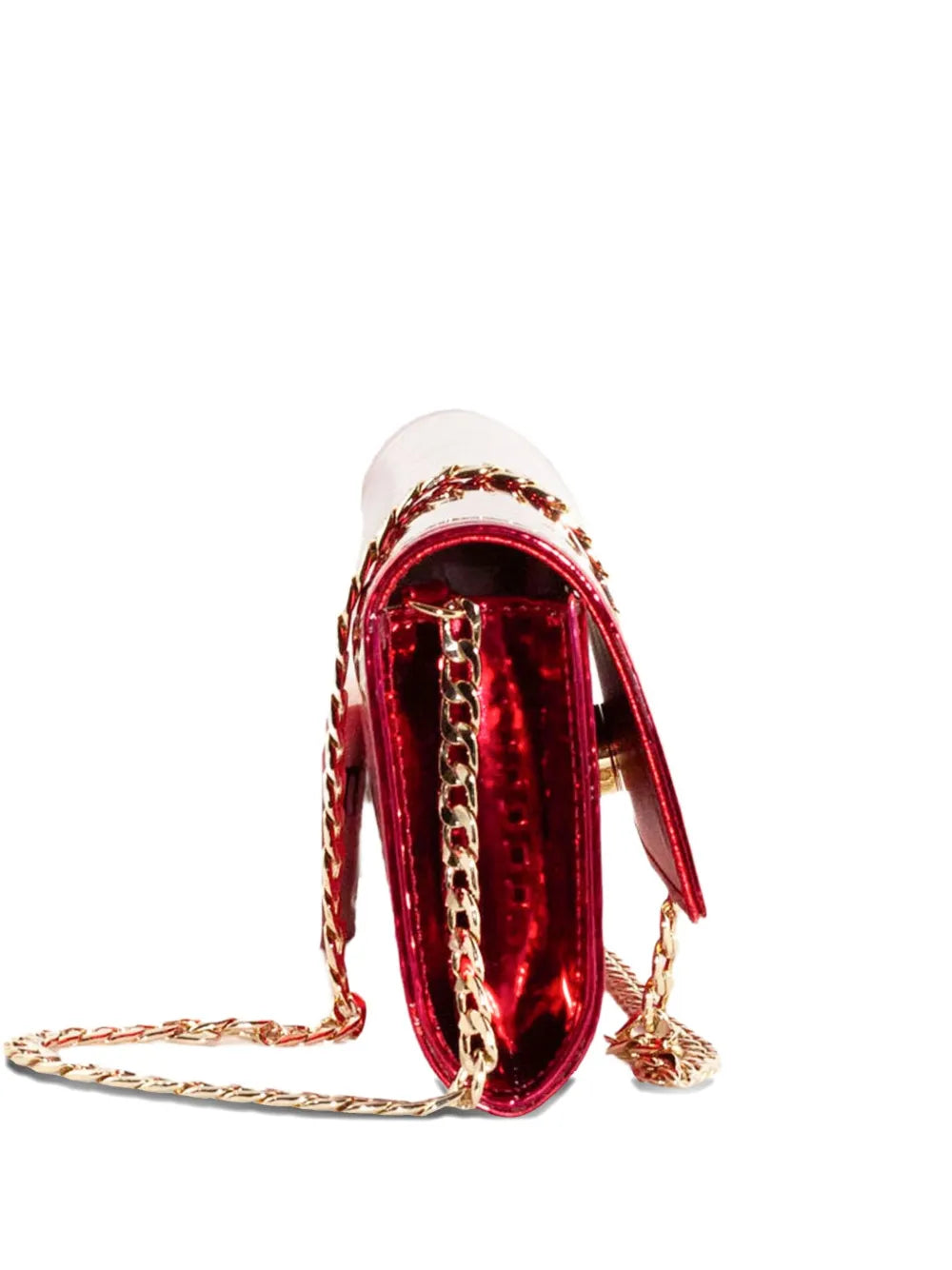 Aldo Castagna mirrored leather clutch