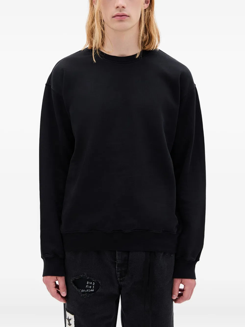 Ann Demeulemeester  graphic-print brushed sweatshirt