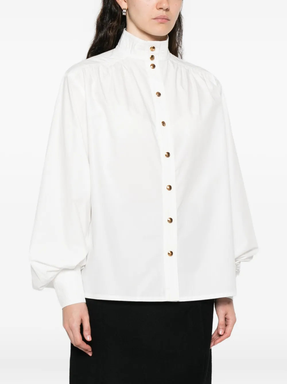 ZIMMERMANN mock-neck buttoned blouse