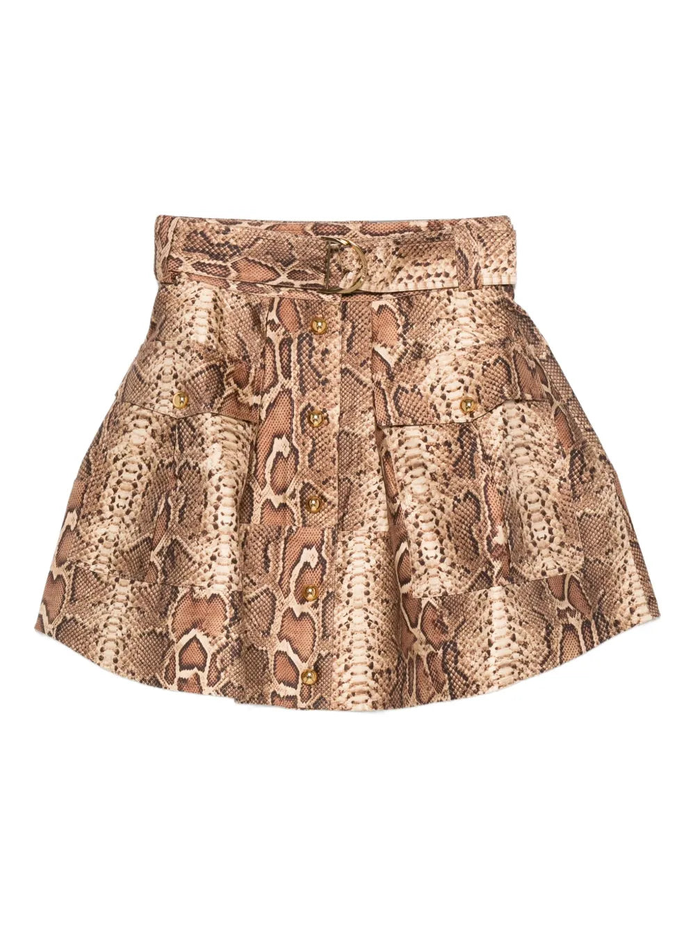 ZIMMERMANN  snakeskin-effect belted skirt