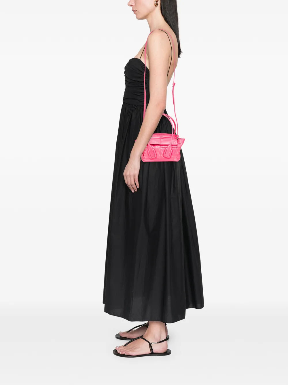 Bottega Veneta - Mini Paper Calfskin Intrecciato Arco satchel