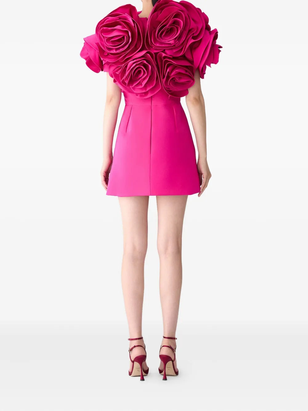 Carolina Herrera rose-embellished mini dress