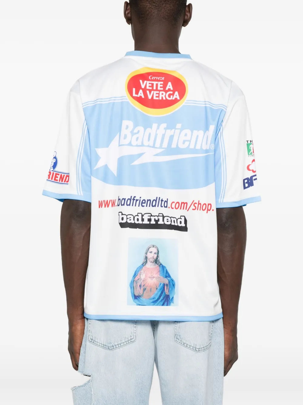 BADFRIEND  graphic-print panelled T-shirt
