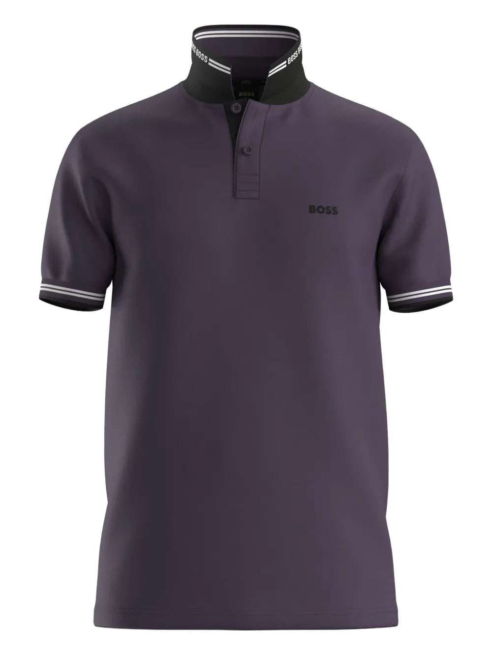 BOSS  contrast-collar polo shirt